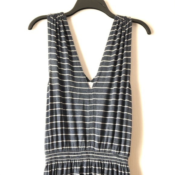 Max Studio Super Soft Blue Striped Maxi Dress - Picture 2 of 4